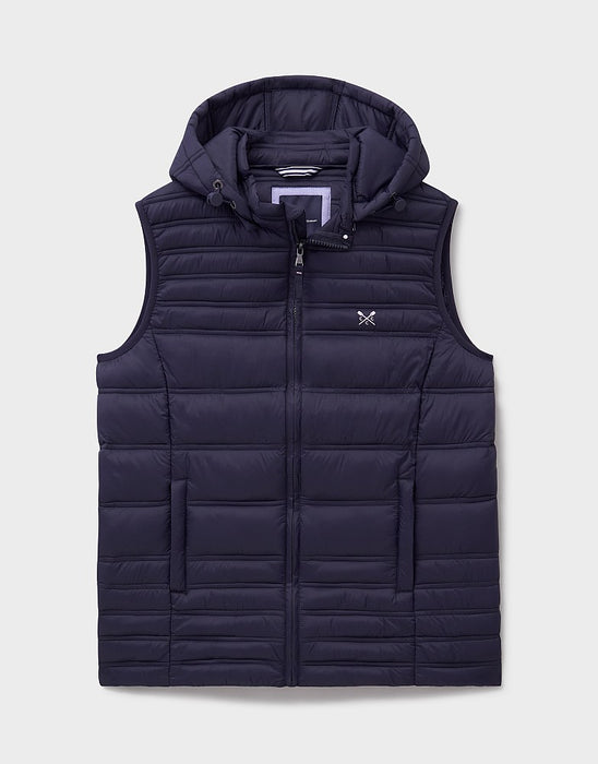 Crew Clothing Women's Lightweight Padded Gilet In Dark Navy