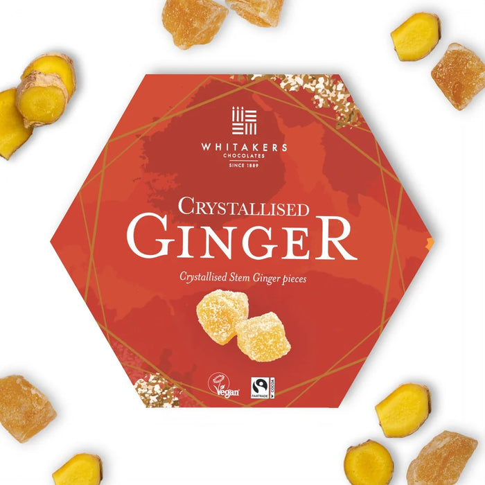 Whitakers Crystalised Ginger In Hexagon Box 200g