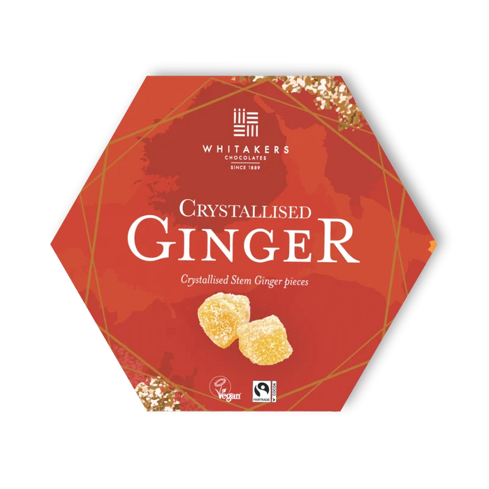 Whitakers Crystalised Ginger In Hexagon Box 200g