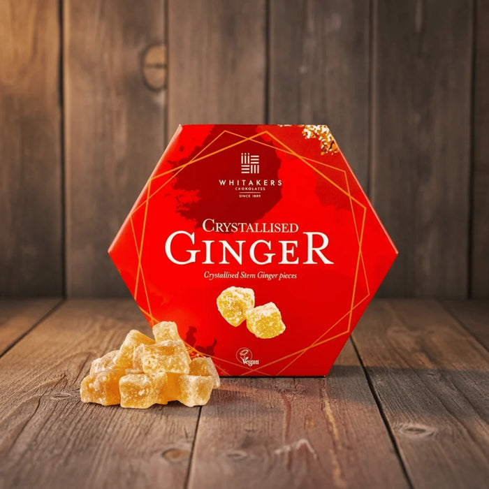 Whitakers Crystalised Ginger In Hexagon Box 200g