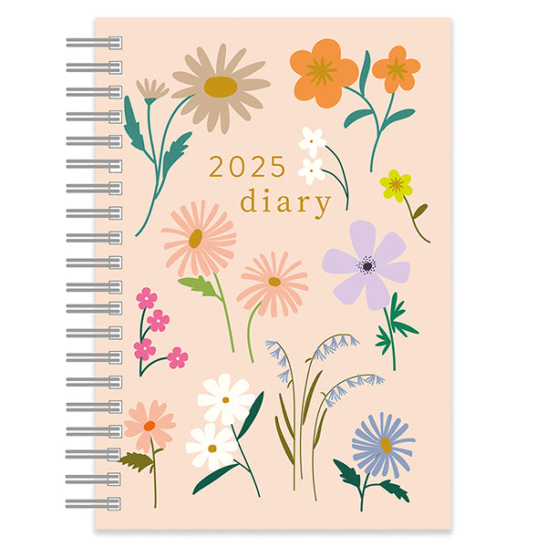 Portico Designs Caroline Gardner Botanical Blooms A5 Wiro Diary 2025