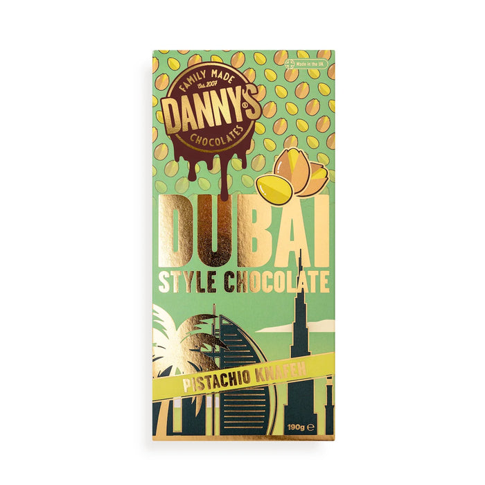 Danny's Dubai Style Chocolate - Pistachio Dubai Bar 190g