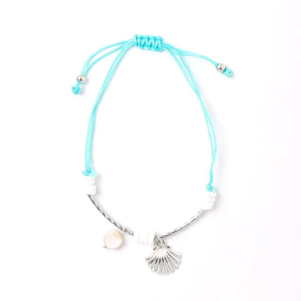 Molly & Rose 3 Turquoise Corded Bracelets with Beads and Charms