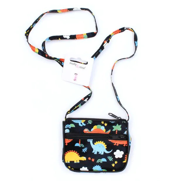 Molly & Rose Dinosaur Print Purse with Shoulder Strap