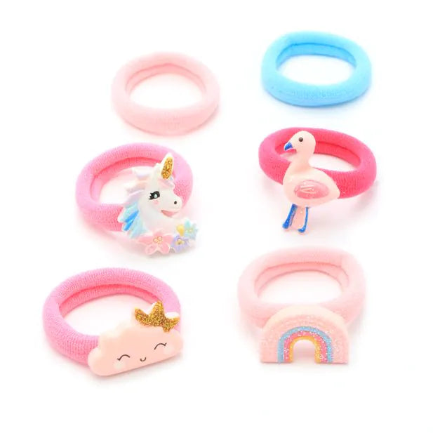 Molly & Rose 4 Assorted Motif and Plain Ponio Elastics