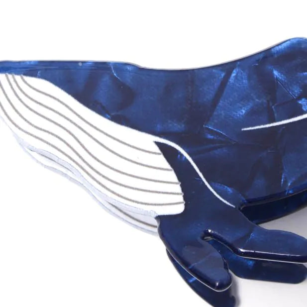 Molly & Rose Pearlescent Whale Clamp Clip