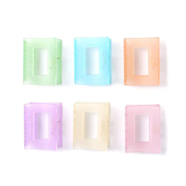 Molly & Rose Frosted Cut Out Curved Hair Clamp Clip