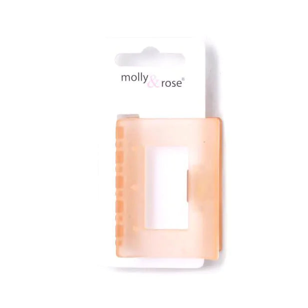 Molly & Rose Frosted Cut Out Curved Hair Clamp Clip