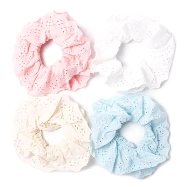 Molly & Rose Large Broderie Double Layered Scrunchie