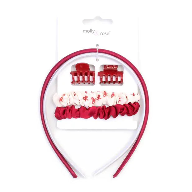 Molly & Rose Alice Band, Mini Clamp Clips and Scrunchies Set