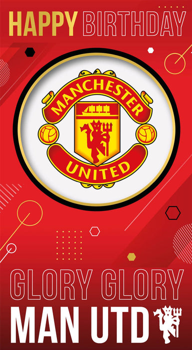 Words & Wishes 'Happy Birthday Man United' Card