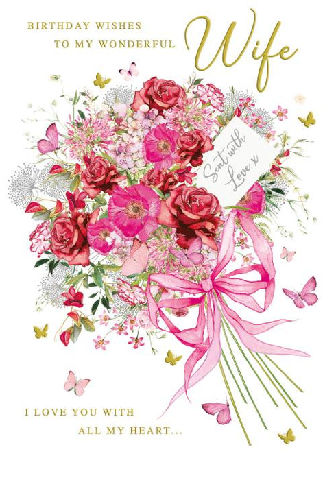 Nigel Quiney 'Birthday Wishes To My Wonderful Wife' Birthday Card