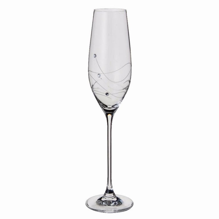 Dartington Glitz Single Champagne Flute Glass