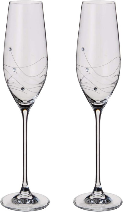 Dartington Glitz Champagne Flute, Set of 2