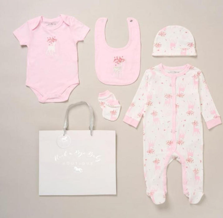 Rock a Bye Boutique "Deer" 5 Piece Layette Set