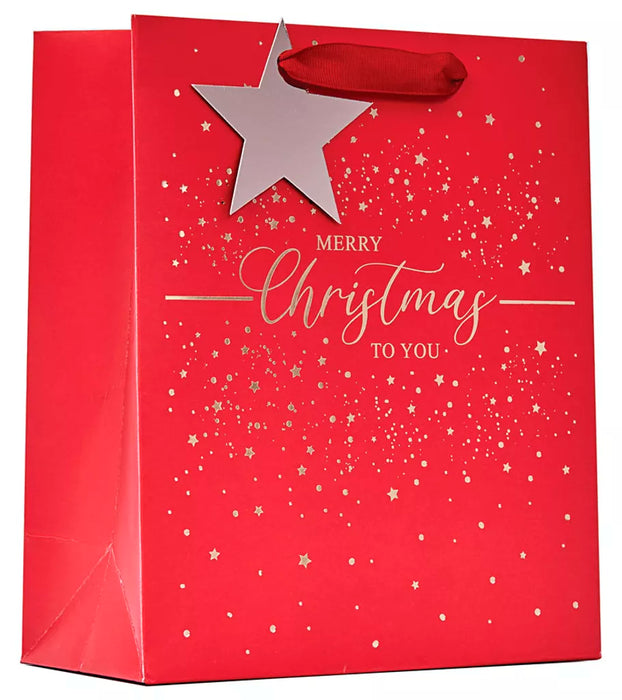 Design By Violet Red Merry Christmas Gift Bag