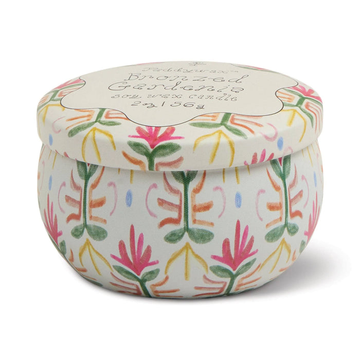 Designworks Collective Printed Tin Candle Bronzed Gardenia