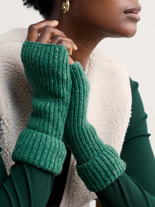 Seasalt Women's Driftmaker Fingerless Mittens In Dark Forage