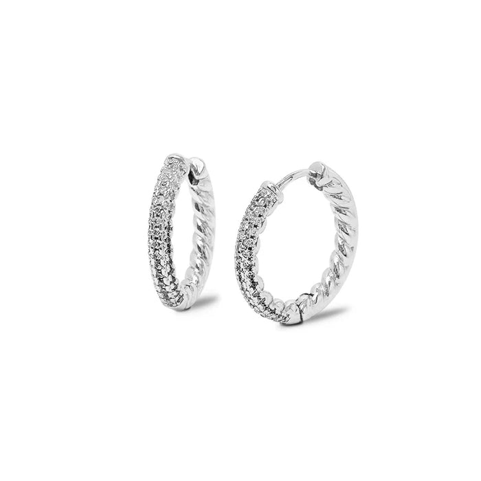 Life Charms Silver Hoop Earrings