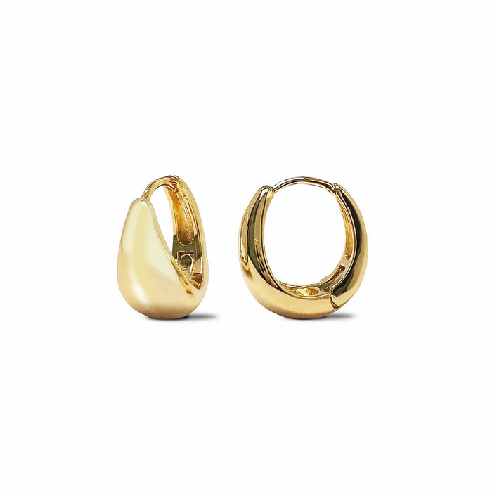 Life Charms Gold Huggie Hoop Earrings