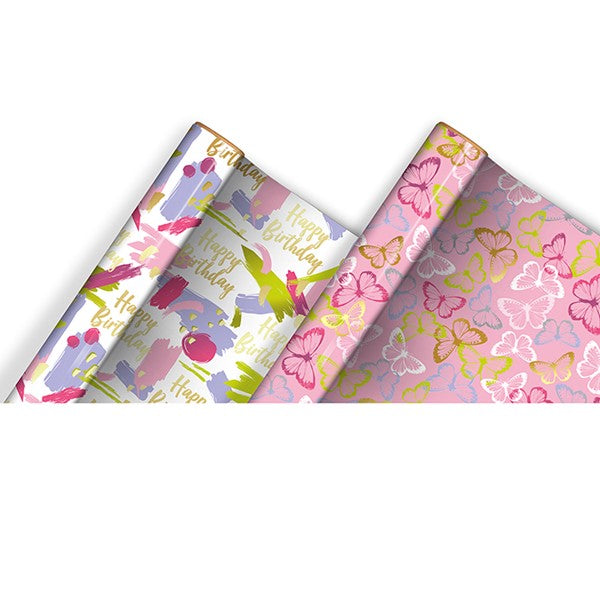Female Metallic Gift Wrap 1.5m