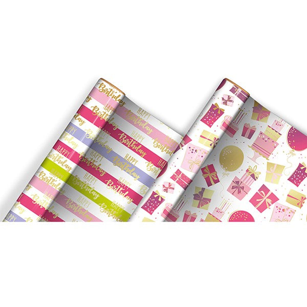 Female Metallic Gift Wrap 1.5m