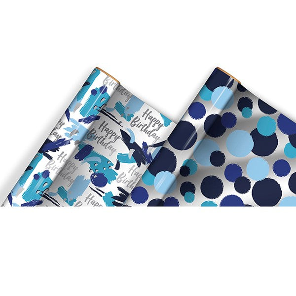 Male Metallic Gift Wrap 1.5m