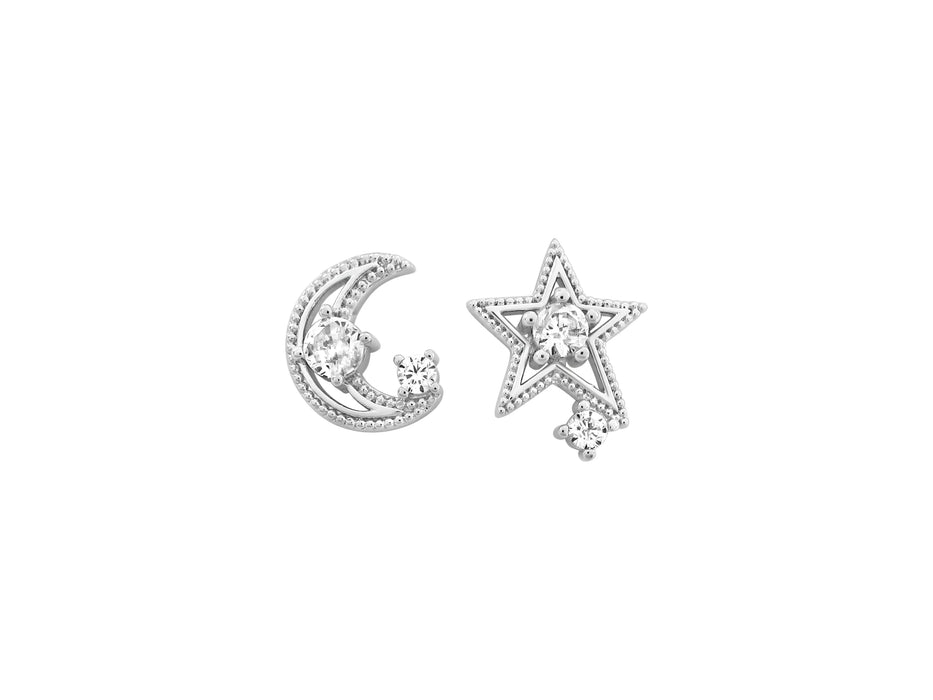 Park Lane Moon and Star Stud Earrings