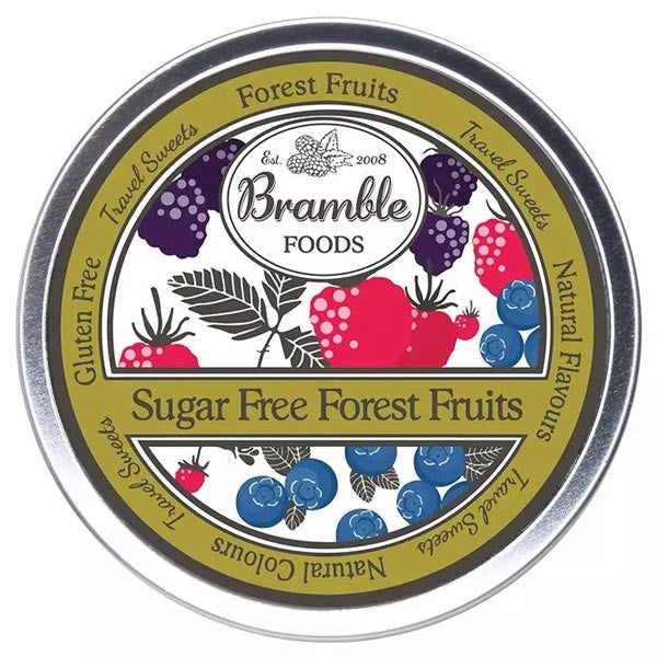 Bramble Sugar Free Forest Fruits Travel Sweets Tin