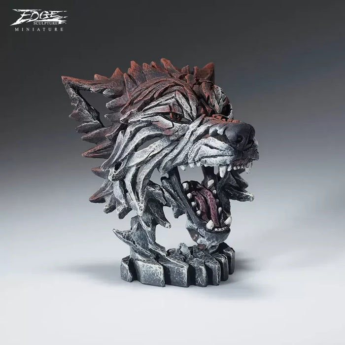 Edge Sculpture Miniature Wolf Bust