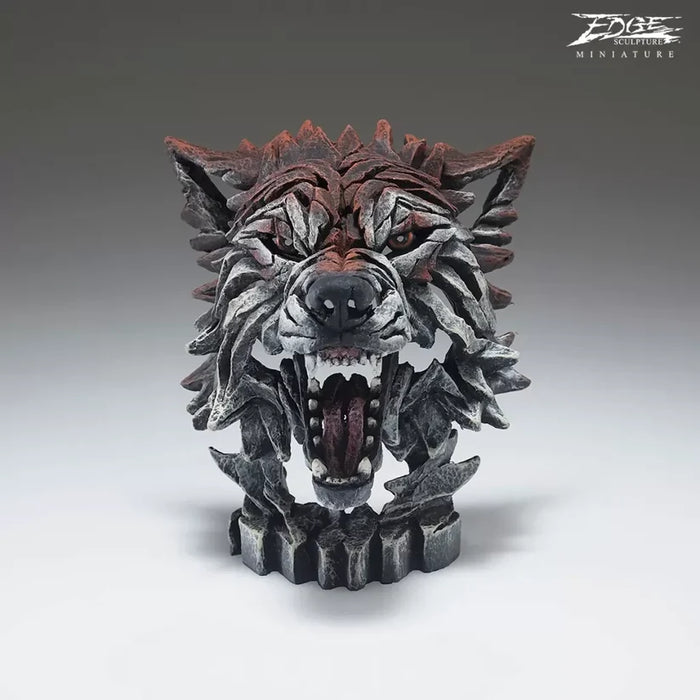 Edge Sculpture Miniature Wolf Bust