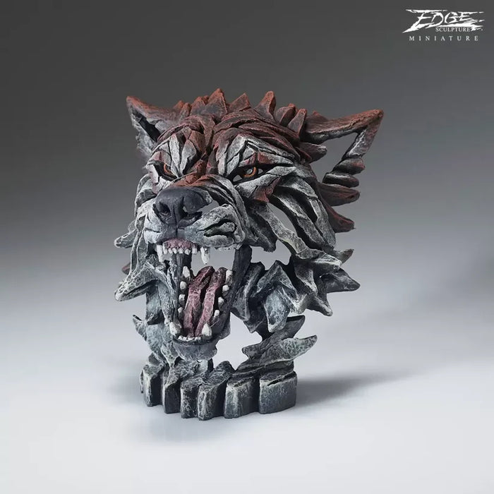 Edge Sculpture Miniature Wolf Bust