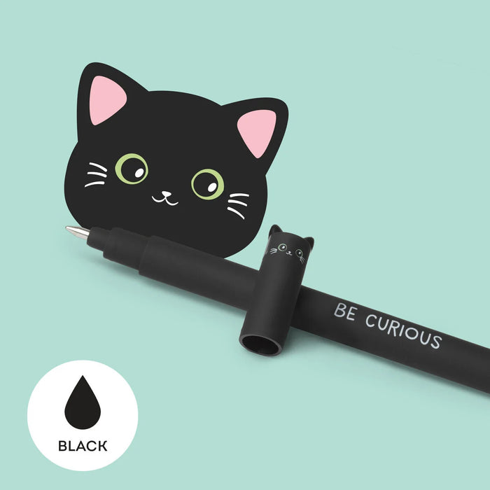 Legami Erasable Kitty Gel Pen - Be Curious