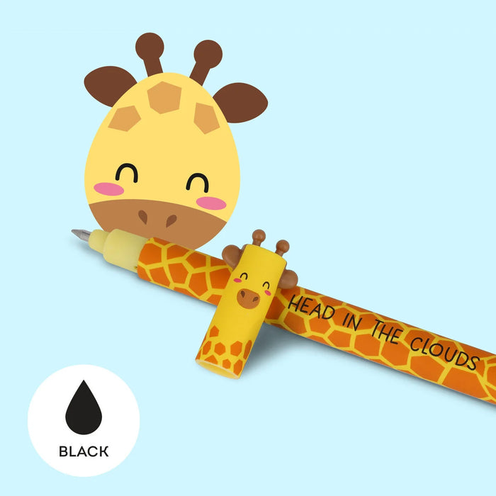 Legami Erasable Black Giraffe Gel Pen - Head in the Clouds