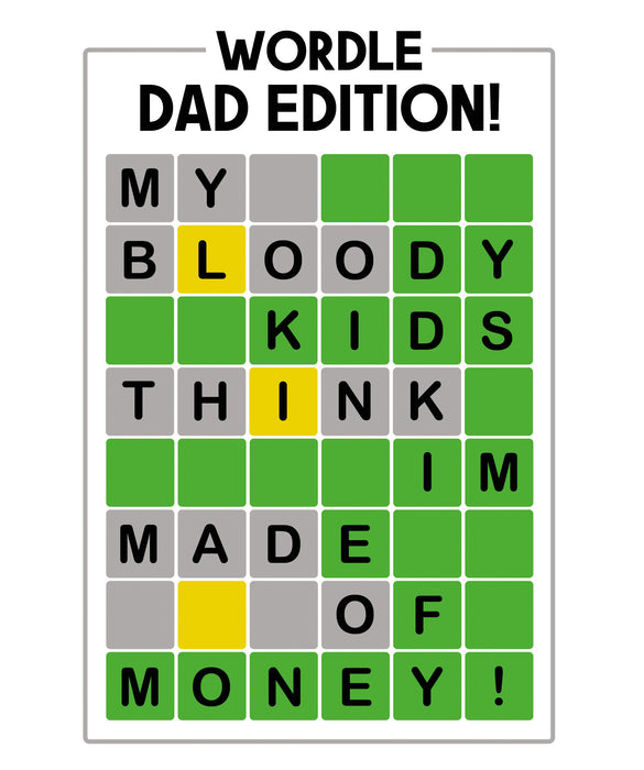 Words N Wishes Emotional Rescue 'Made Of' Fathers Day Card