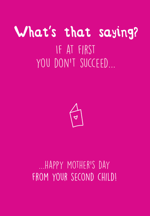 Words & Wishes 'Emotional Rescue Succeed' Mothers Day Card