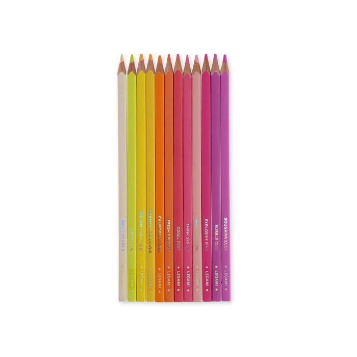 Legami Set of 12 Colouring Pencils in Sunset Palette