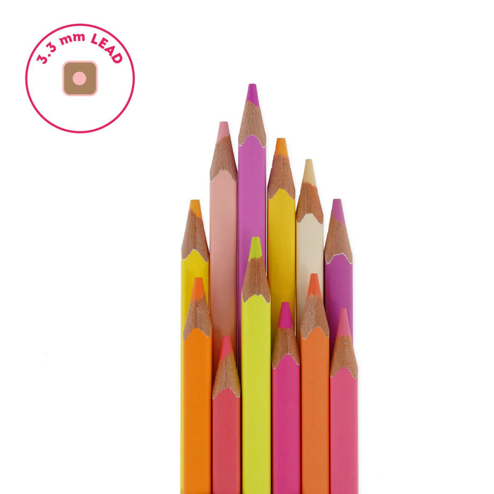 Legami Set of 12 Colouring Pencils in Sunset Palette