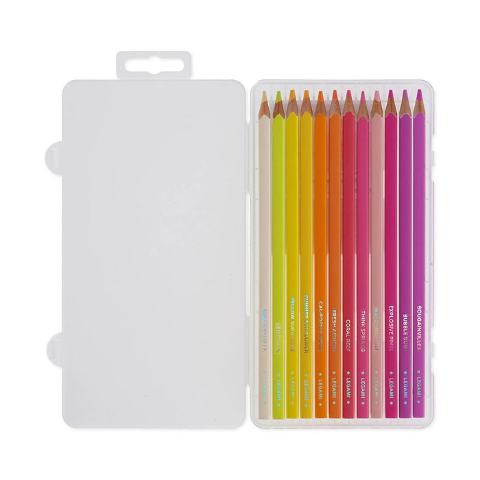 Legami Set of 12 Colouring Pencils in Sunset Palette