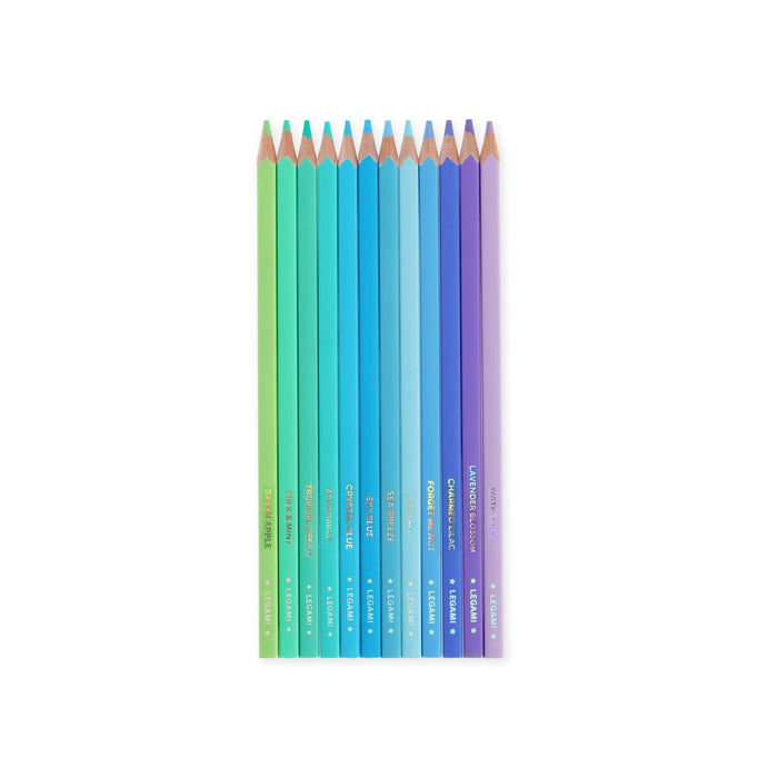 Legami Set of 12 Colouring Pencils in Ocean Palette