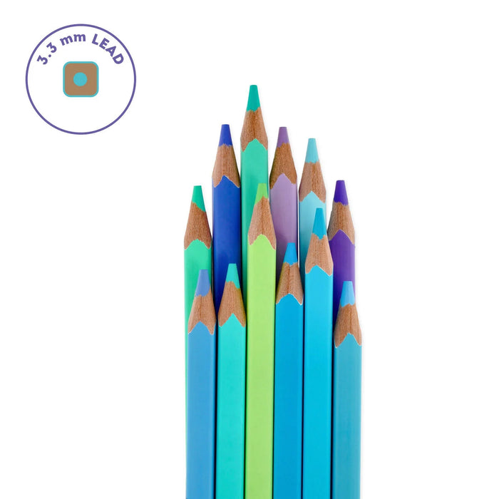 Legami Set of 12 Colouring Pencils in Ocean Palette