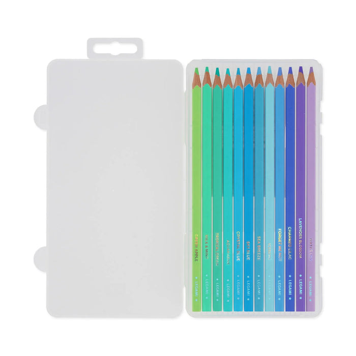 Legami Set of 12 Colouring Pencils in Ocean Palette