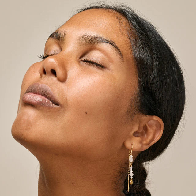 Enamel Copenhagen Sofia Earrings White and Pearls