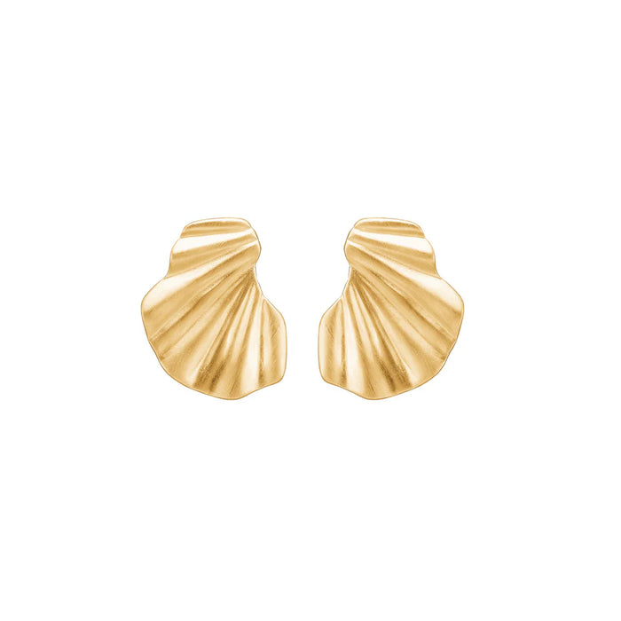 Enamel Copenhagen Wave Earrings Gold