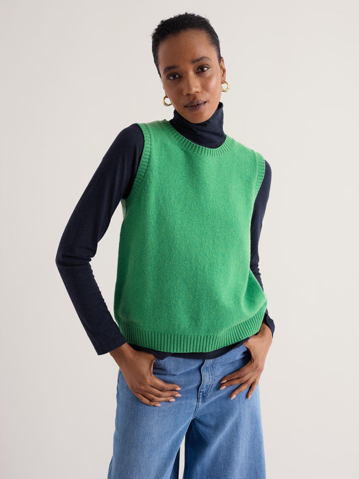 Seasalt Women's East View Knitted Vest In Pea Pod
