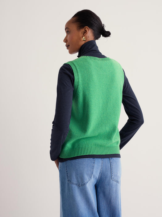 Seasalt Women's East View Knitted Vest In Pea Pod
