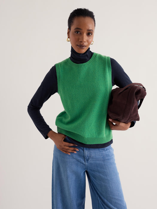 Seasalt Women's East View Knitted Vest In Pea Pod