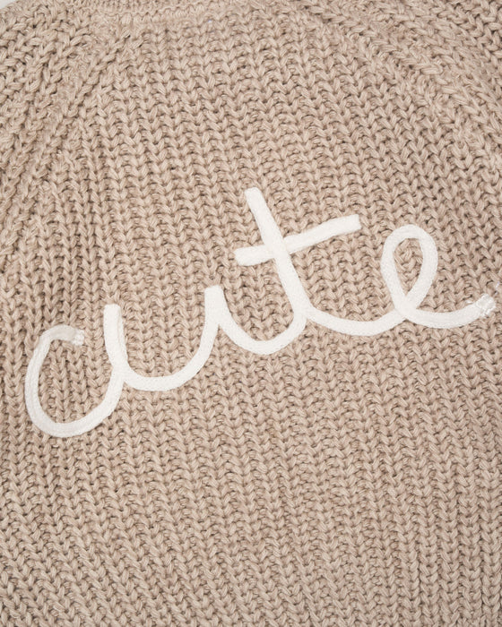 Elizabeth Anne Beige Cute Cardigan