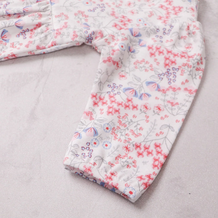 Emile et Rose Lacey Girls Floral Print Babygrow & Hairband