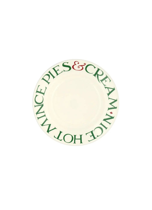 Emma Bridgewater Christmas Toast & Marmalade Mince Pies Medium Dinner Plate, 8.5 Inch